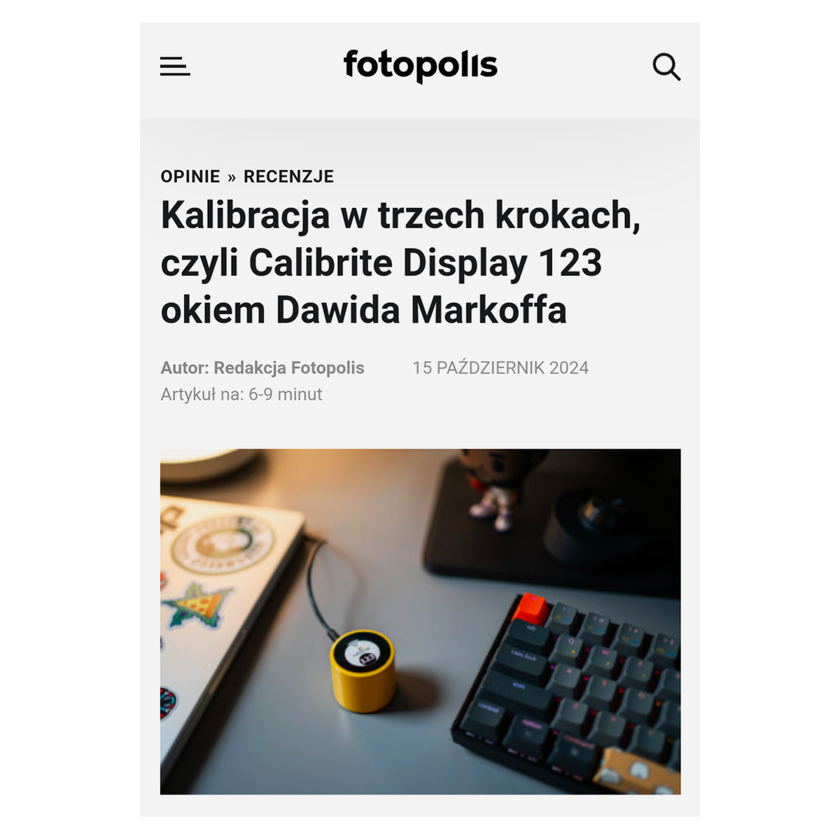 Calibrite Display 123 by Dawid Markoff Fotopolis