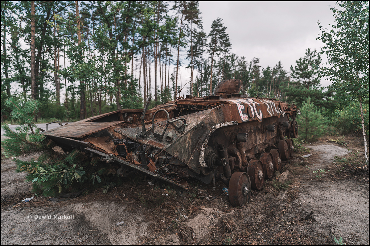 Wojna w Ukrainie zniszczone rosyjskie czołgi by Dawid Markoff